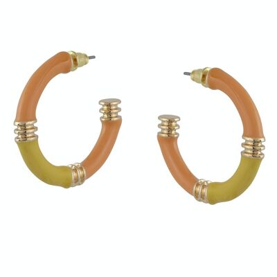 ORECCHINI A CERCHIO CIRCE COLOR BLOCK CORDA SMALTATI 2792