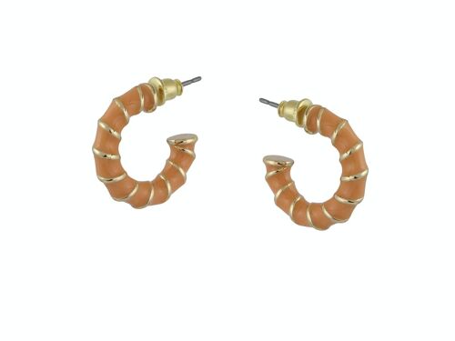 CIRCE ROPE ENAMELLED HOOP EARRINGS 2800