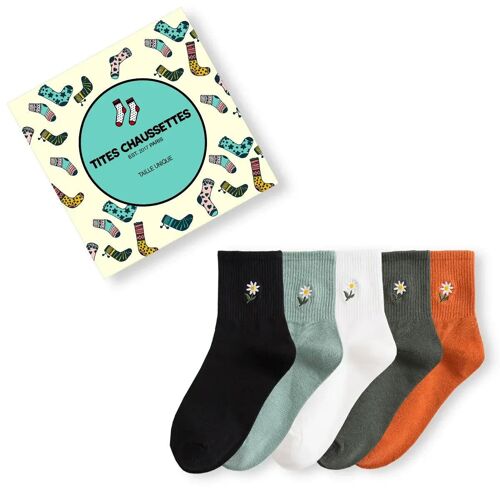 Chaussettes Fleurs (Lot x5)