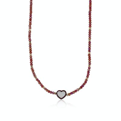 COLLANA DI PERLINE CON CHARM A CUORE REBECCA 2817