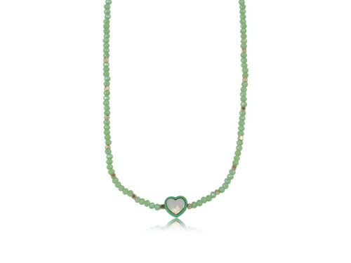 OLYMPIA HEART CHARM BEADED NECKLACE 2819