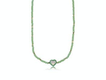 COLLIER DE PERLES CHARM COEUR OLYMPIA 2819 1