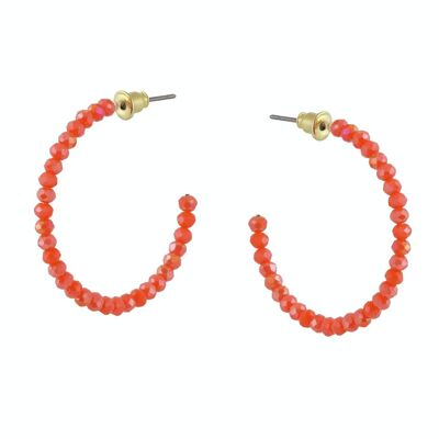 BOUCLES D'OREILLES CRÉOLES PERLES ELSA 2830