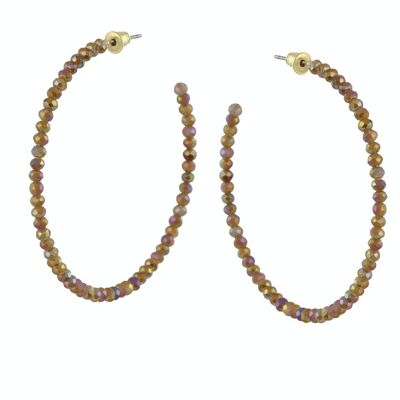 ELSA BEADED OVERSIZED HOOP EARRINGS 2826