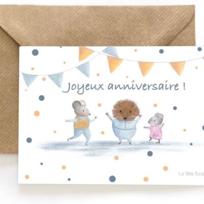 Carte anniversaire - Les copains