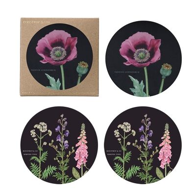 Sous-verres - Jardin du Monastère - pack de 4