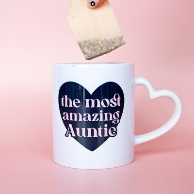 Best Auntie Ever Mug | Heart Handle