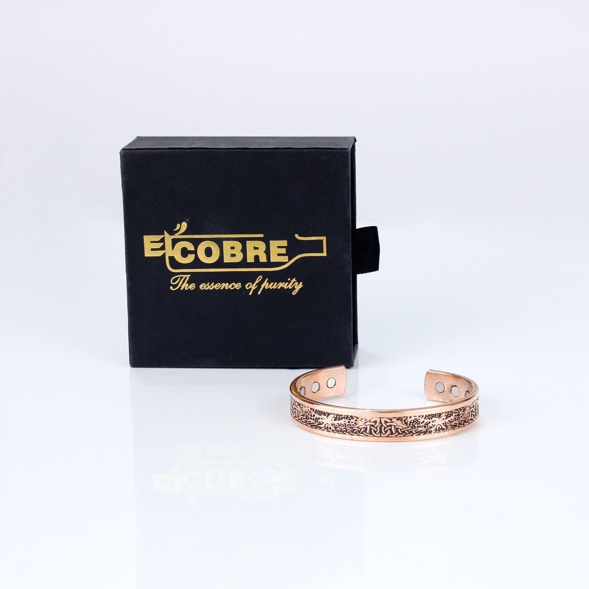 Bracciale magnetico in rame con scatola regalo (design 21)