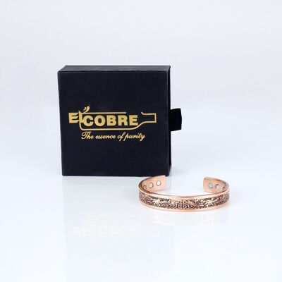 Bracciale con calamita in rame puro con confezione regalo (design 21)