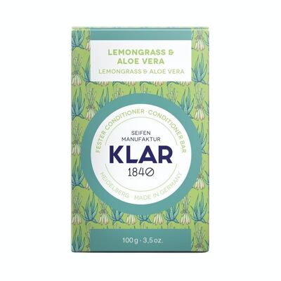 après-shampooing solide Lemongrass&Aloe Vera 100g (pour cheveux gras), unité de vente 9 pièces