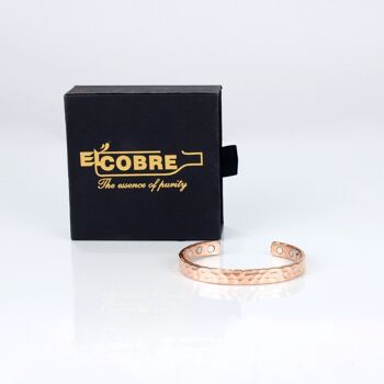 Bracelet magnétique en cuivre pur avec coffret cadeau (design 22-S) 1