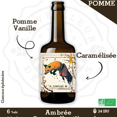 Le Veilleur de Bières bio - Pomeline - Ámbar Manzana Vainilla 33cl 6%