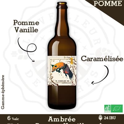 Le Veilleur de Bières bio - Pomeline - Ambrée Pomme Vanille 75cl 6%