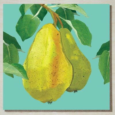 Tarjeta de peras (tarjetas de frutas)