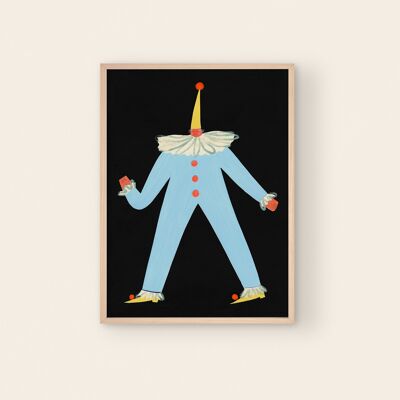 Impresión del arte del circo del petirrojo | Personaje | Arte de la pared del cuarto de niños | A5 A4 A3