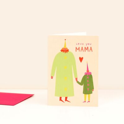 Je t'aime maman carte | Fête des Mères | Carte d'amour | Carte maman | A6