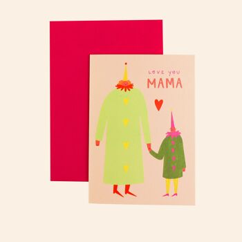 Je t'aime maman carte | Fête des Mères | Carte d'amour | Carte maman | A6 2