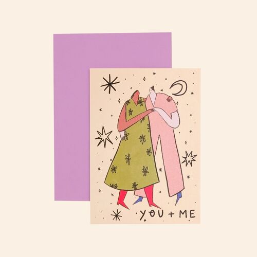 You And Me Woman + Woman Love Card | LGBTQ+ | Anniversary | A6