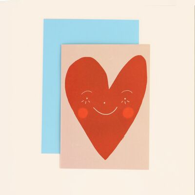 Tarjeta Wonky del amor del corazón de <br> Agrega Estilo A Su Móvil! Aniversario | Día de San Valentín | A6