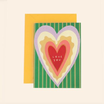 Tarjeta gigante del amor del corazón | Aniversario | Día de San Valentín