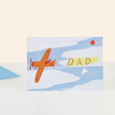 Carte vintage de papa d'avion | Fête des Pères | Anniversaire de papa | A6