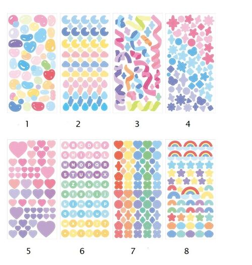 Polco Confetti Sticker Sheets