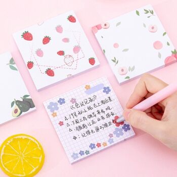 Notes autocollantes Kawaii sur le thème des fruits 4