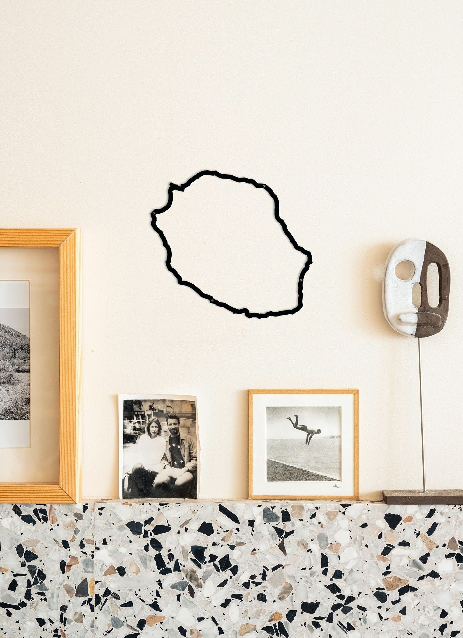 Skyline - linea Reunion Island - acciaio nero