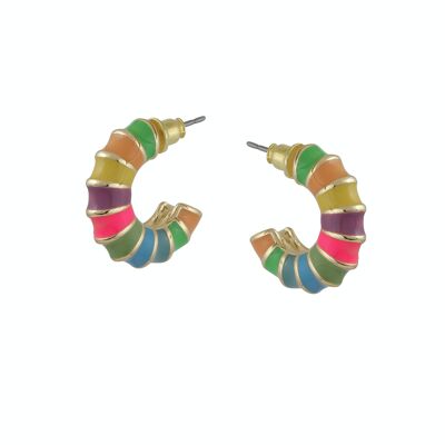 ANTONIA ORECCHINI A CERCHIO IN BAMBÙ PICCOLI COLORATI 2852