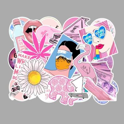 Pink Aesthetic stickers pack