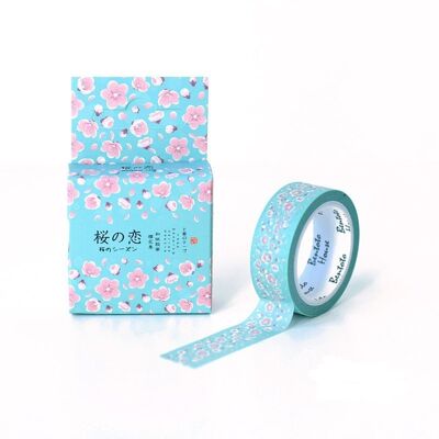 Cinta washi de sakura azul