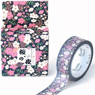 Schwarzes und rosa Sakura Washi Tape