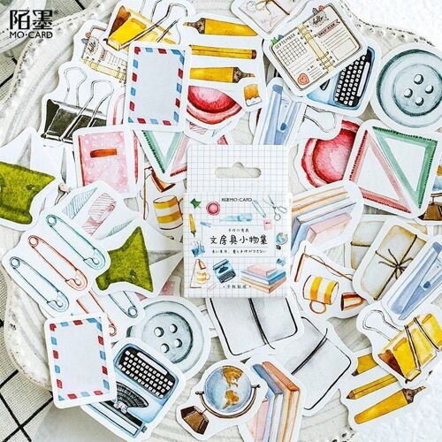 Stationary themed sticker pack