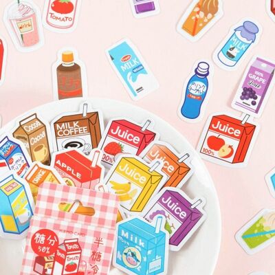 Kawaii-Getränk-Sticker-Pack