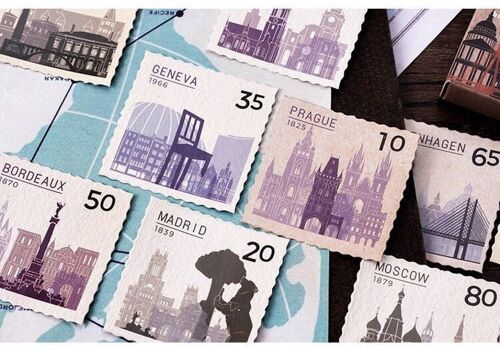 Travel Stamp stickers pack