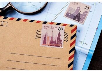 Pack d'autocollants de timbres de voyage 10