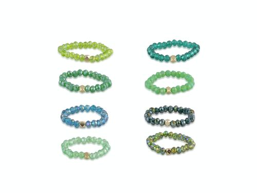 ANTONIA PACK OF 8 BEADED RINGS 2872