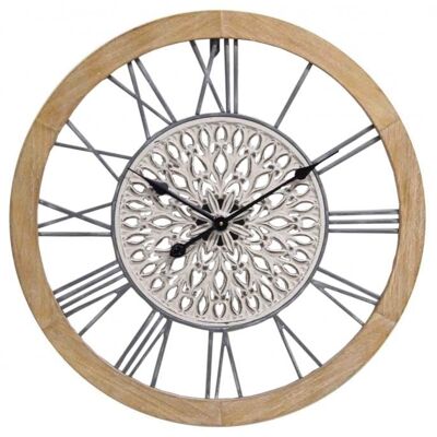 RELOJ PARED METAL/MADERA - Modele 1