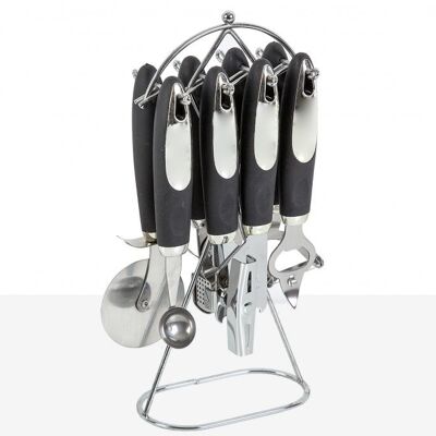 JGO UTENSILIOS COCINA EN SOP METAL/NEGRO