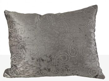 COUSSIN VELOURS ARGENT AVEC STRASS 350 GRMS - Modèle 1