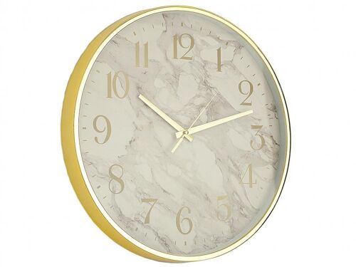 RELOJ DORADO/MARMOLADO BLANCO PVC AA 5V