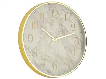 HORLOGE MARBRÉ OR/BLANC PVC AA 5V