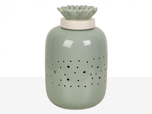 BOTE CALADO CERAMICA VERDE MENTA TAPA - Modele 1