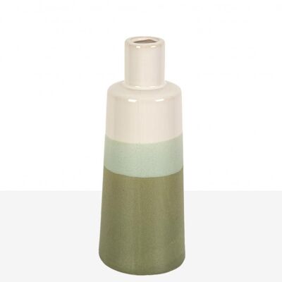 FLORERO CERAMICA TRITONO VERDES/CREMA - Modele 10