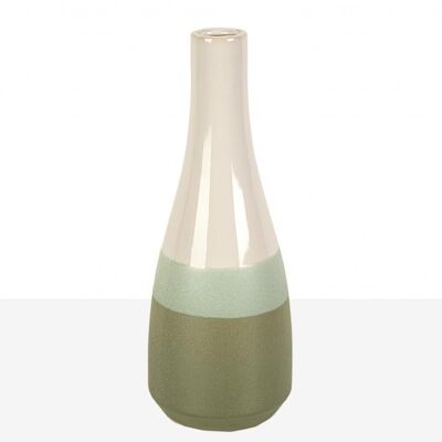 FLORERO CERAMICA TRITONO VERDES/CREMA - Modele 12