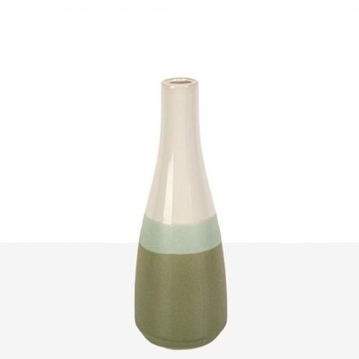 FLORERO CERAMICA TRITONO VERDES/CREMA - Modele 13