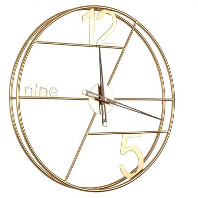 RELOJ PARED METAL DORADO - Modele 1