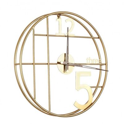 Buy wholesale Metal wall clock silver colored 58 cm