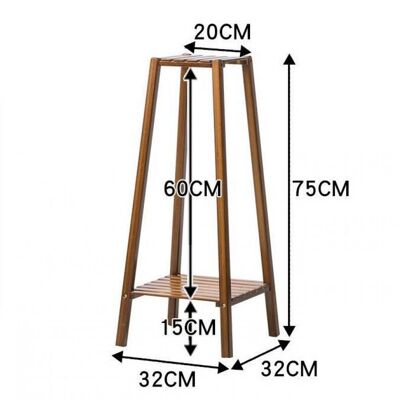 ESTANTERIA 2 BALDAS PIRAMIDE MADERA