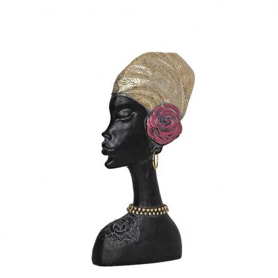 BUSTO RESINA MUJER TURBANTE FLOR - Modele 2